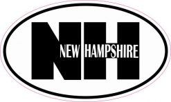 Oval NH New Hampshire Vinyl Sticker