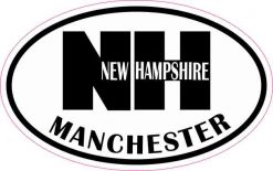 Oval Manchester NH Vinyl Sticker