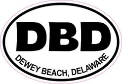 Oval DBD Dewey Beach Delaware Sticker