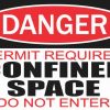 Permit Required Confined Space Sticker