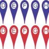 Blue and Red A-K Map Pointers