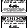 Flatbed Tow Only Vinyl Stickers