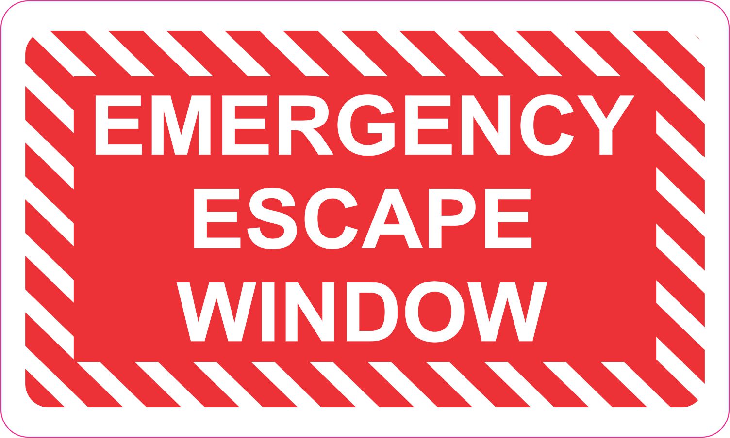 Emergency Escape Window Sticker