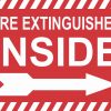 Right Arrow Fire Extinguisher Inside Sticker