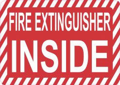 Fire Extinguisher Inside Sticker