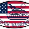 Flag Oval Cruise Ship Seattle Sticker