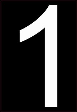 Address Number 1 Vinyl Sticker