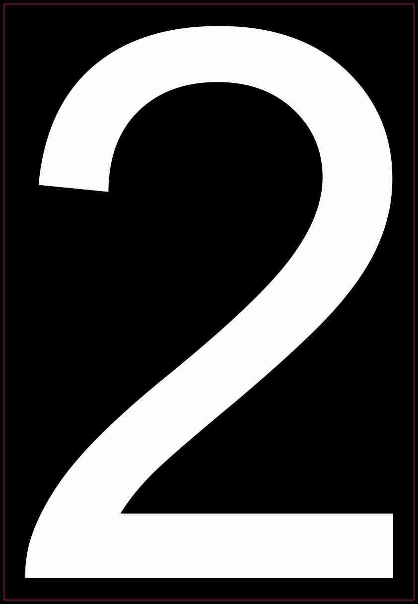 Address Number 2 Vinyl Sticker