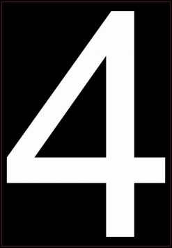 Address Number 4 Magnet