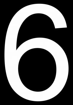 Address Number 6 Vinyl Sticker