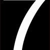 White Address Number 7 Vinyl Sticker
