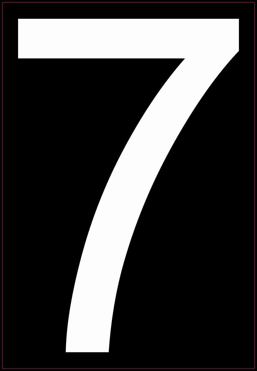 White Address Number 7 Magnet
