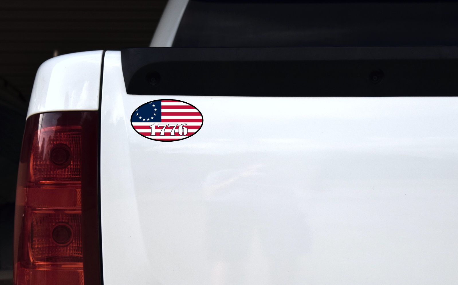 Oval 1776 Betsy Ross Flag Vinyl Sticker