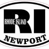 Oval RI Newport Vinyl Sticker