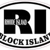 Oval RI Block Island Vinyl Sticker