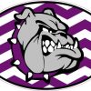 Chevron Oval Bulldog Vinyl Sticker