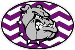 Chevron Oval Bulldog Vinyl Sticker