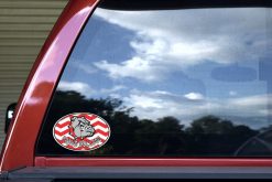 Chevron Proud Bulldog Vinyl Sticker