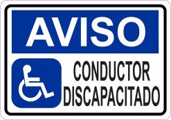 Conductor Discapacitado Vinyl Sticker