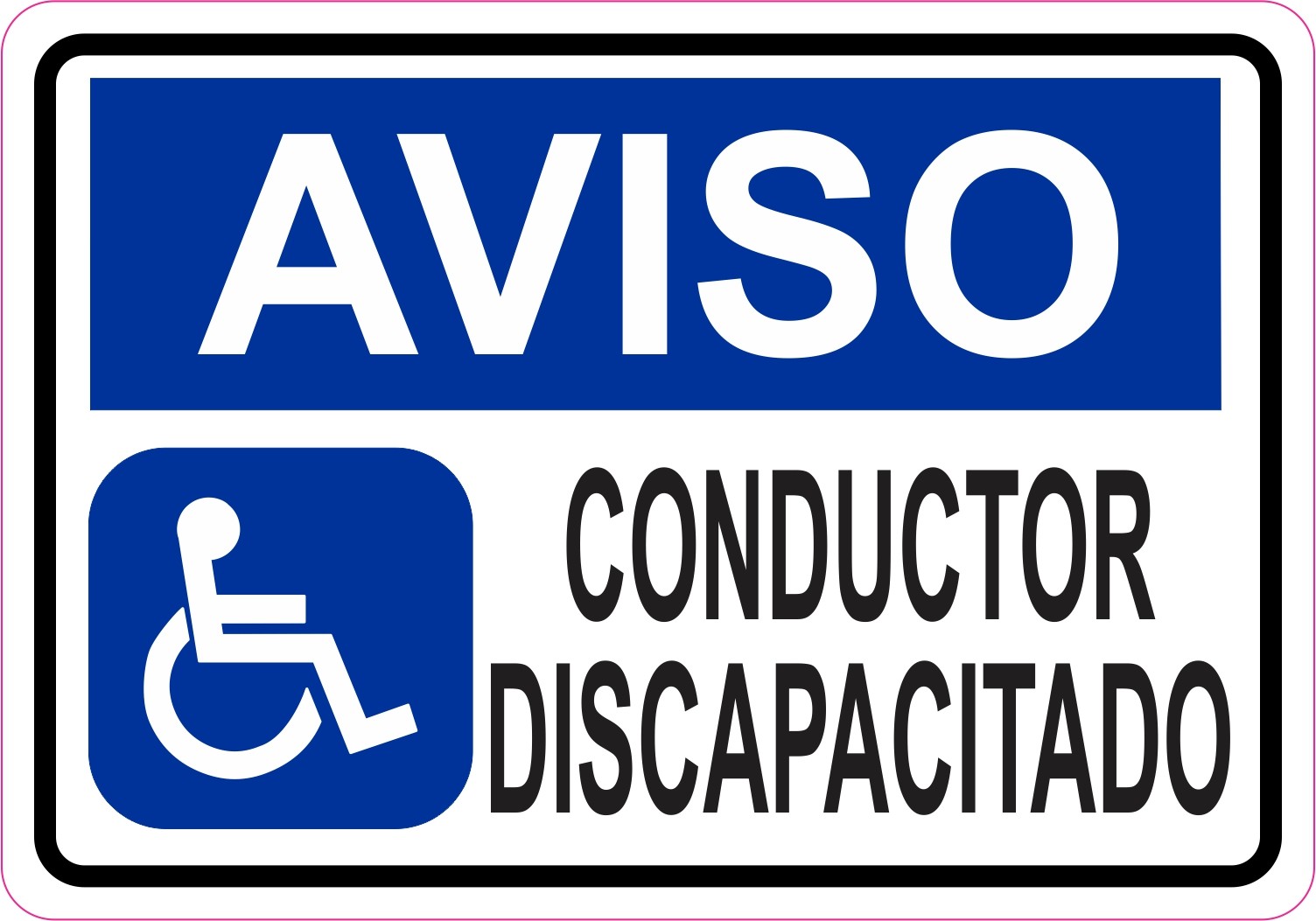 Conductor Discapacitado Vinyl Sticker