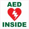 AED Inside Permanent Vinyl Sticker