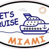 Cruise Ship Oval Miami Vinyl Sticker