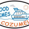 Cruise Ship Oval Cozumel Vinyl Sticker