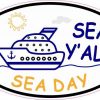 Cruise Ship Oval Sea Y'all Vinyl Sticker