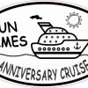 Oval Anniversary Cruise Vinyl Sticker