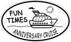Oval Anniversary Cruise Vinyl Sticker