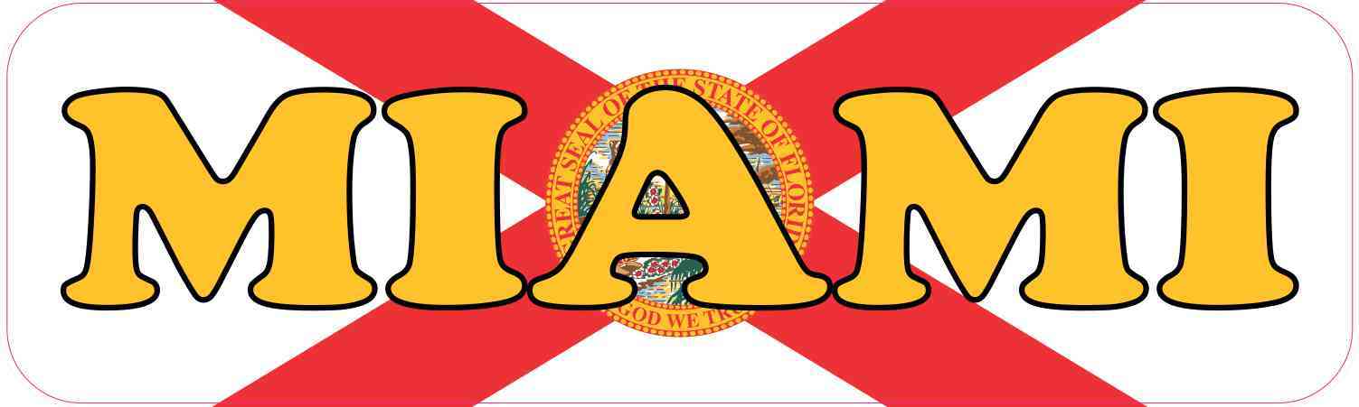 Florida Flag Miami Vinyl Sticker