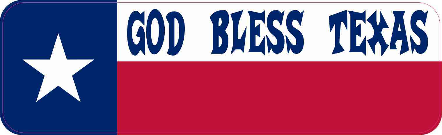 God Bless Texas Vinyl Sticker