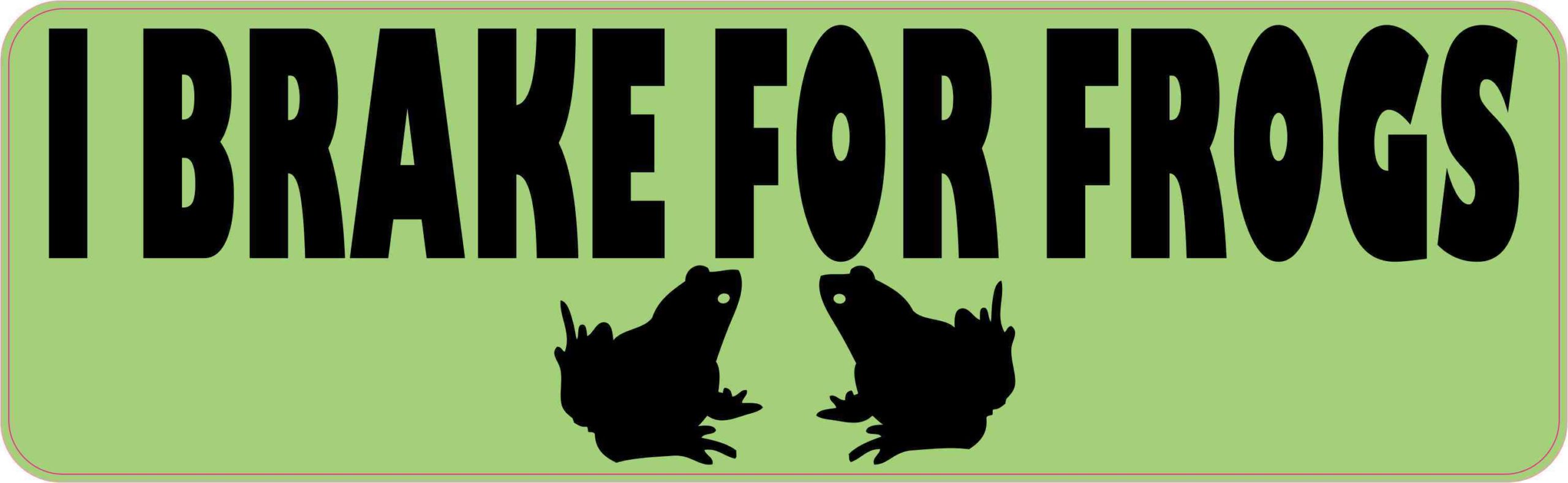 I Brake for Frogs Vinyl Sticker
