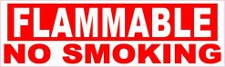 Flammable No Smoking Vinyl Sticker