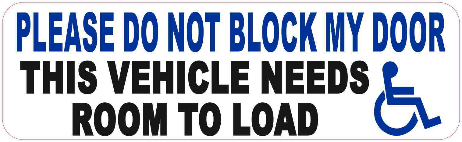 Handicap Do Not Block Door Magnet