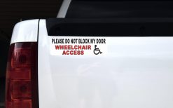 Do Not Block Wheelchair Access Magnet