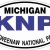 Oval Keweenaw National Park Vinyl Sticker