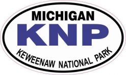 Oval Keweenaw National Park Vinyl Sticker