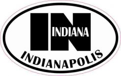 Oval IN Indianapolis Vinyl Sticker