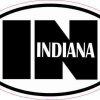 Oval IN Indiana Vinyl Sticker