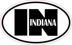 Oval IN Indiana Vinyl Sticker