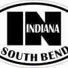 Oval IN South Bend Vinyl Sticker