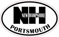 Oval NH Portsmouth Vinyl Sticker