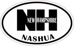 Oval NH Nashua Vinyl Sticker