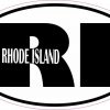 Oval RI Rhode Island Vinyl Sticker
