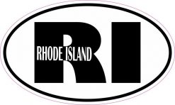 Oval RI Rhode Island Vinyl Sticker