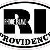 Oval RI Providence Vinyl Sticker
