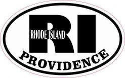 Oval RI Providence Vinyl Sticker