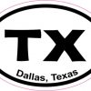 Oval Dallas Vinyl Sticker