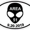 Oval Area 51 Raid Vinyl Sticker